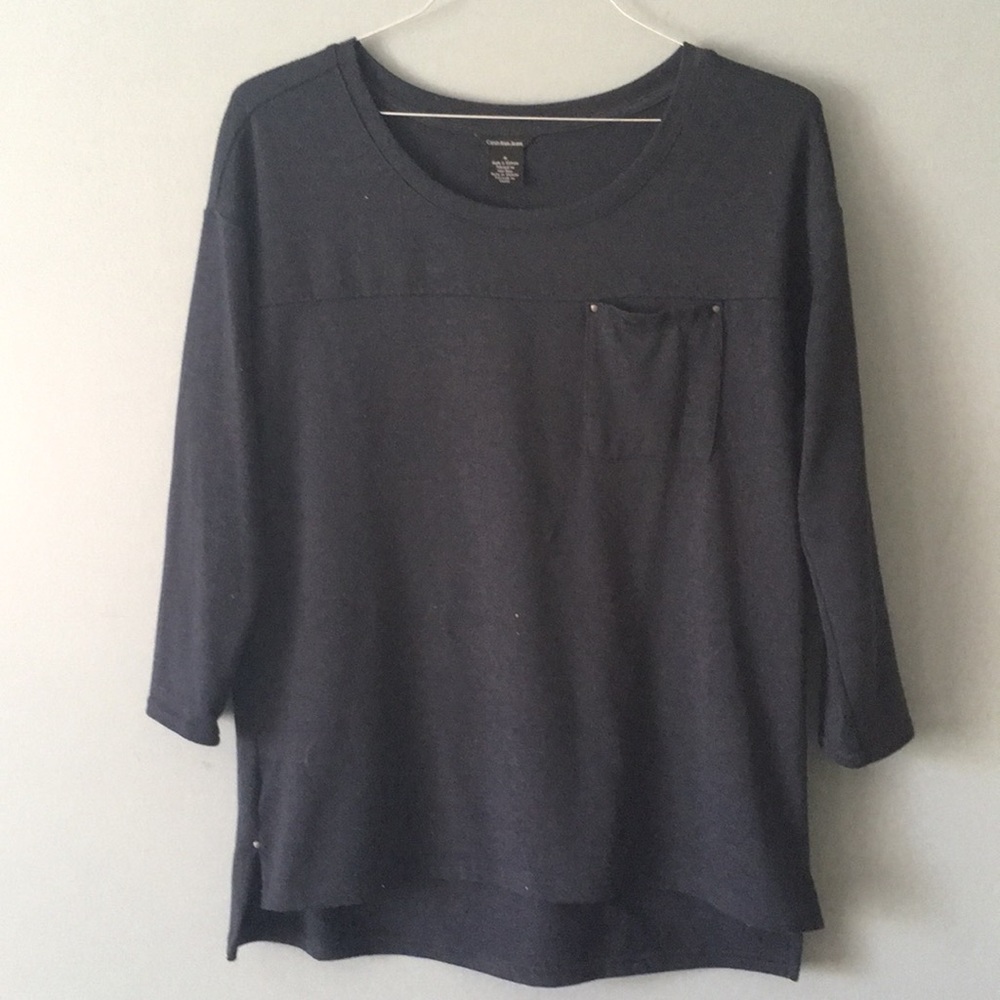Blue Mid-sleeve Shirt